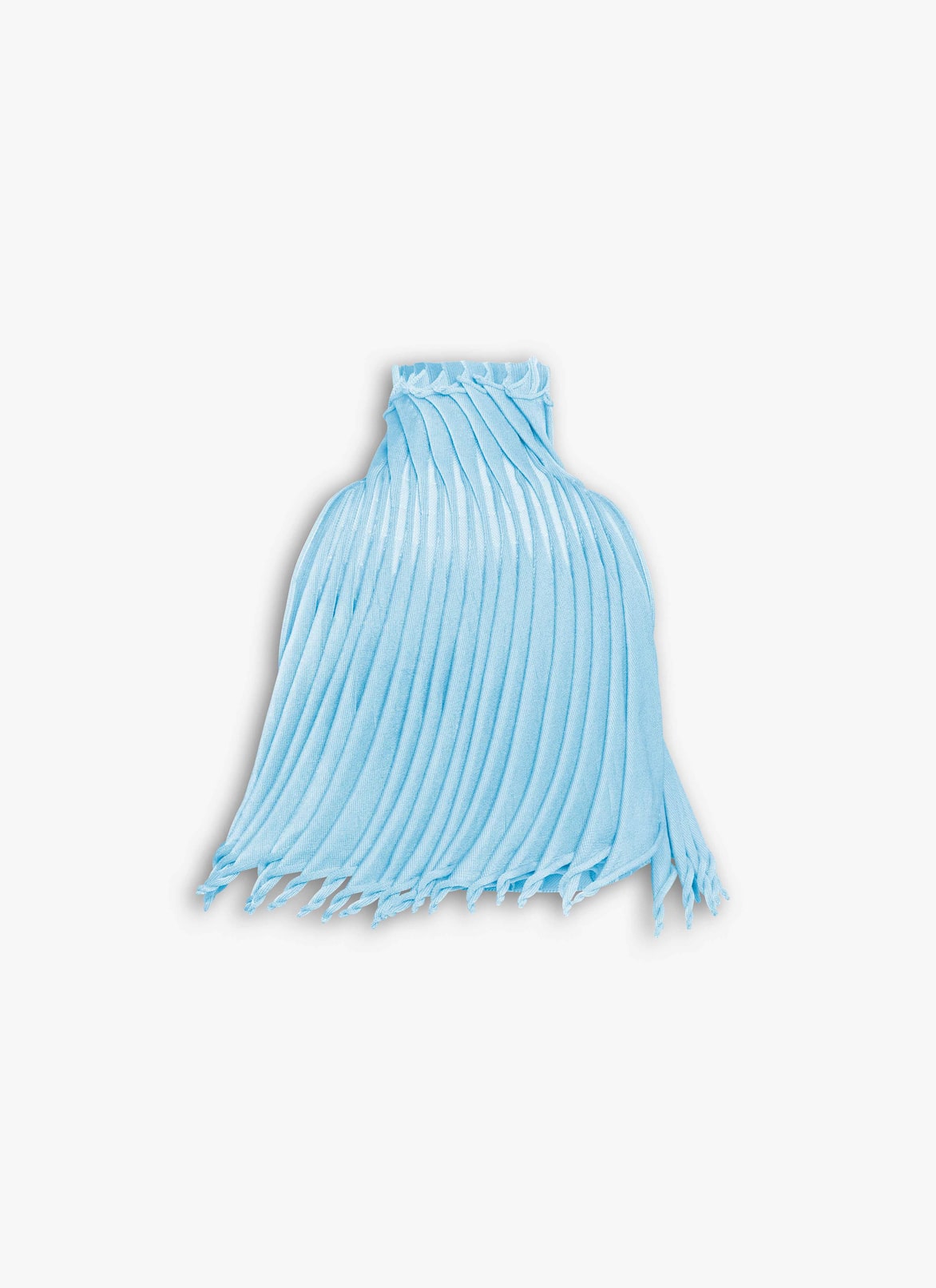 CUPS NYLON KNIT TAPERED TOP ALAÏA GLACIER BLUE CUPS NYLON KNIT TAPERED TOP